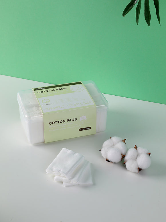 MINISO THICK & THIN COTTON PADS ( 75 & 400 COUNT WITH CONTAINER ) 0200012501 COTTON PADS