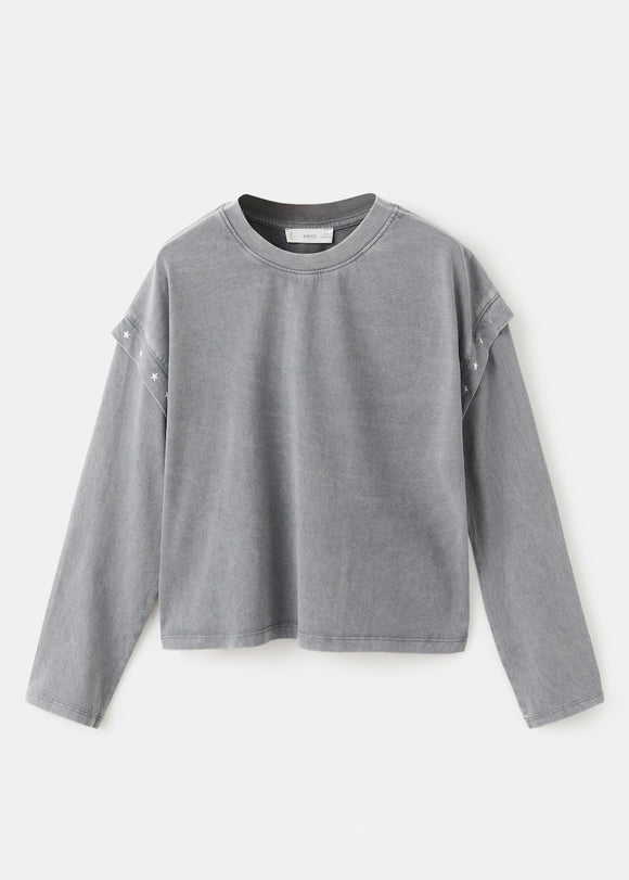 MANGO STARS 17006355-95 MANGO KIDS GIRL T-SHIRT LONG SLEEVE