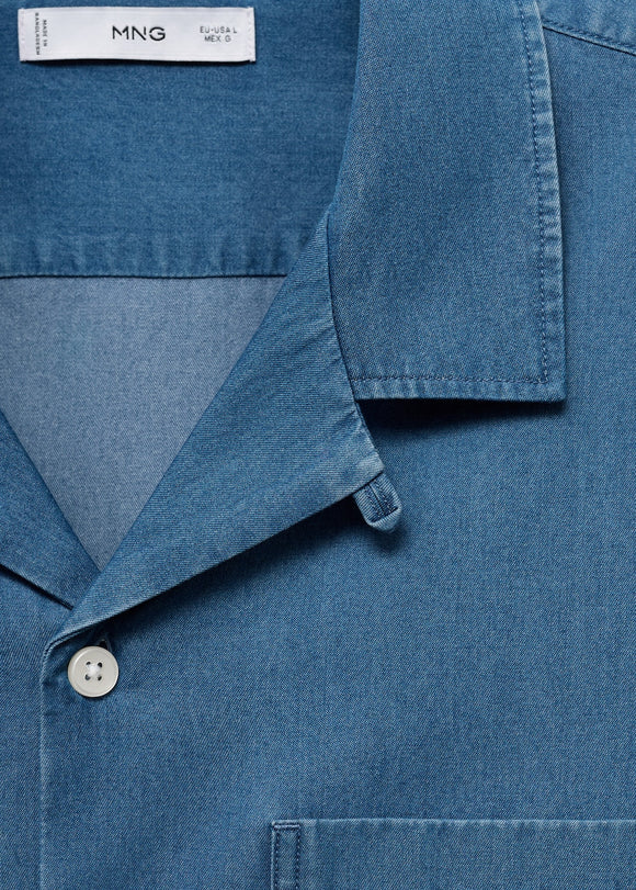 MANGO CHAMBREH-H 17006742-54 MANGO MAN SHIRT SHORT SLEEVE