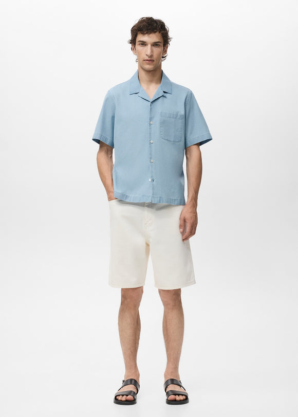 MANGO CHAMBREH-H 17006742-TC MANGO MAN SHIRT SHORT SLEEVE
