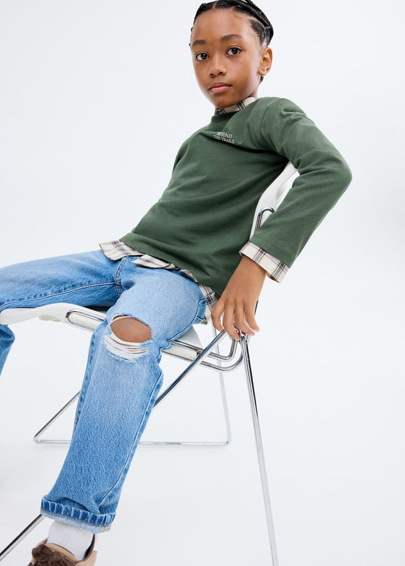 MANGO BEYOND 17017776-39 MANGO KIDS BOY T-SHIRT LONG SLEEVE