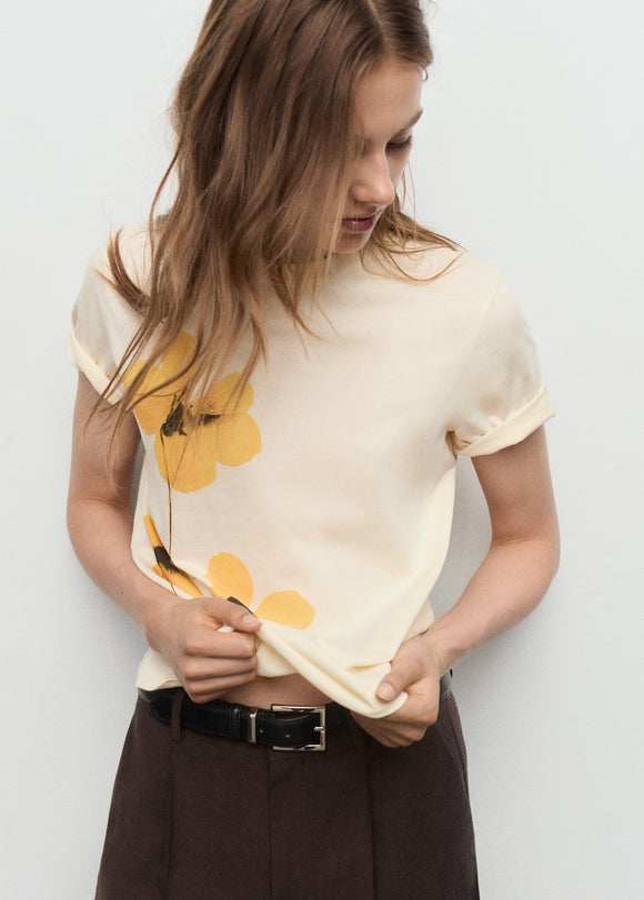 MANGO SUMMER-W 17018640-11 MANGO WOMEN T-SHIRT SHORT SLEEVE