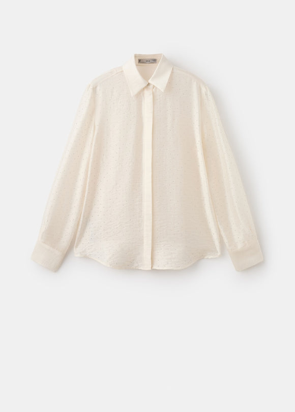 MANGO ROMP 17019109-08 MANGO WOMEN SHIRT LONG SLEEVE