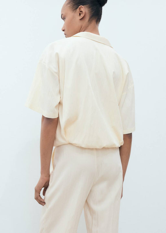 MANGO PAPER-H 17021157-10 MANGO WOMEN SHIRT SHORT SLEEVE