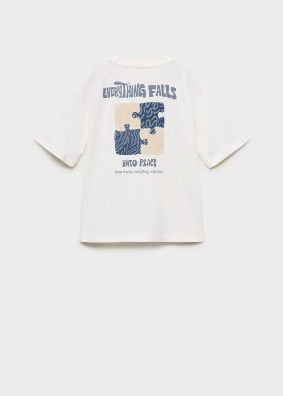 MANGO PUZZLE 17022542-02 MANGO KIDS BOY T-SHIRT SHORT SLEEVE