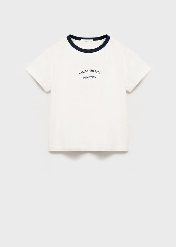 MANGO CONTRAST 17023284-02 MANGO KIDS GIRL T-SHIRT SHORT SLEEVE