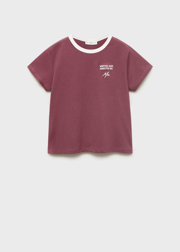MANGO CONTRAST 17023284-75 MANGO KIDS GIRL T-SHIRT SHORT SLEEVE