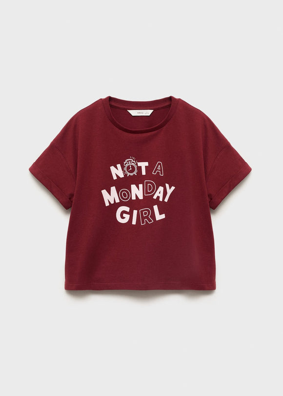 MANGO MONDAY 17023296-76 MANGO KIDS GIRL T-SHIRT SHORT SLEEVE