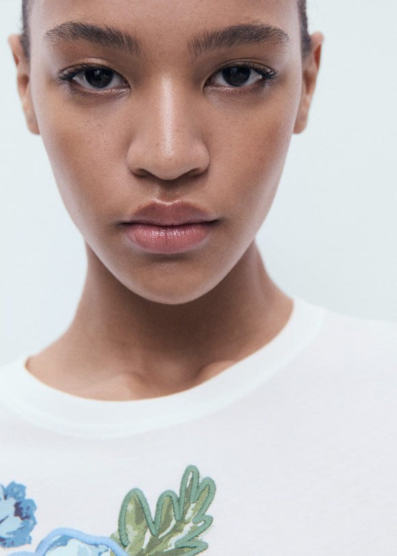 MANGO PEONIA-W 17031259-02 MANGO WOMEN T-SHIRT SHORT SLEEVE