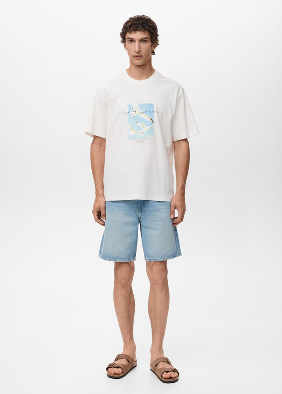 MANGO SEAGULL 17031273-02 MANGO MAN T-SHIRT SHORT SLEEVE