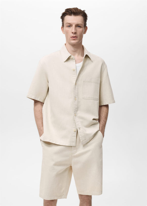 MANGO GUIDO 17042906-05 MANGO MAN SHIRT SHORT SLEEVE