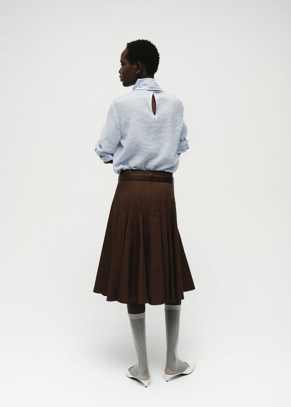 MANGO BROWN 17044138-50 MANGO WOMEN BLOUSE