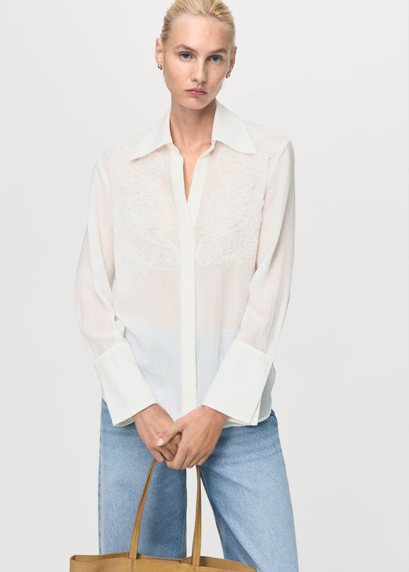 MANGO MELANIE 17045816-02 MANGO WOMEN SHIRT LONG SLEEVE