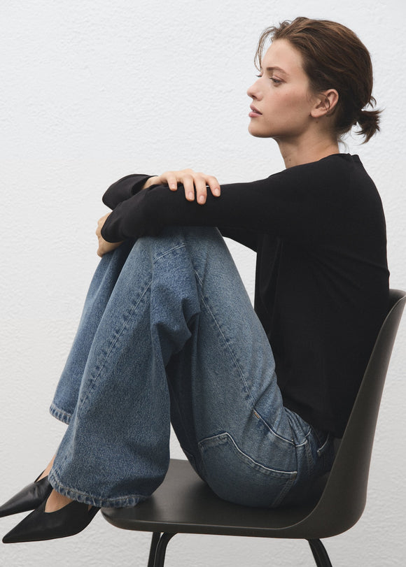 MANGO ENI 17055814-99 MANGO WOMEN T-SHIRT LONG SLEEVE