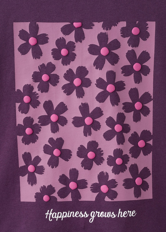 MANGO FLOWERS 17057888-66 MANGO KIDS GIRL T-SHIRT LONG SLEEVE