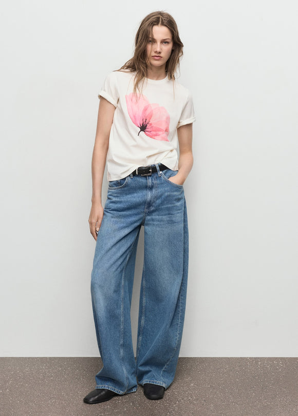 MANGO PINK-W 17058639-05 MANGO WOMEN T-SHIRT SHORT SLEEVE