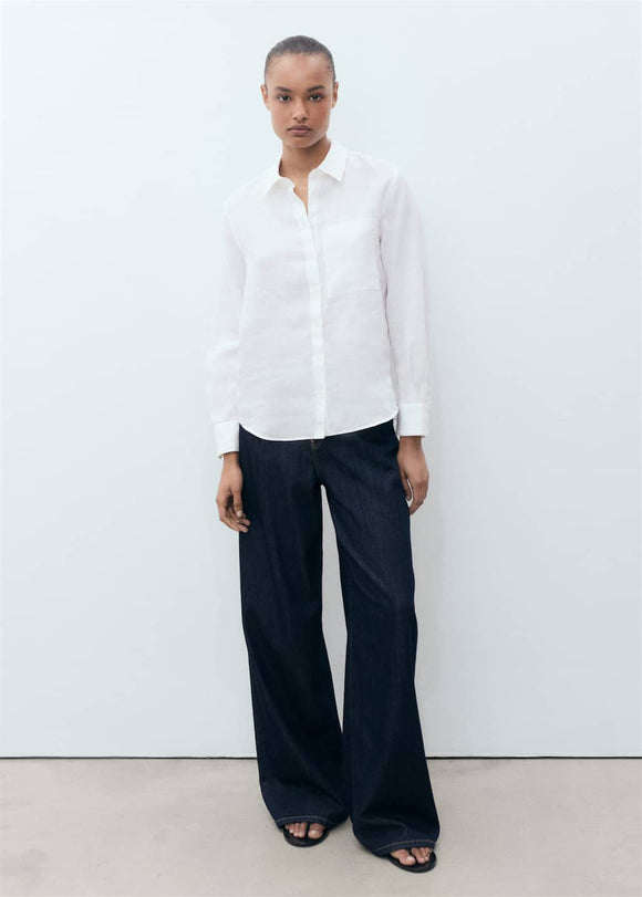 MANGO LINO 17061144-02 MANGO WOMEN SHIRT LONG SLEEVE