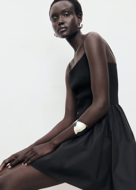 MANGO DONKEY 17061178-99 MANGO WOMEN DRESS KNEE LENGTH