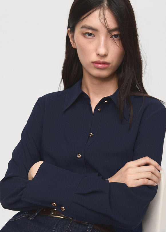 MANGO FLARE 17065804-56 MANGO WOMEN SHIRT LONG SLEEVE