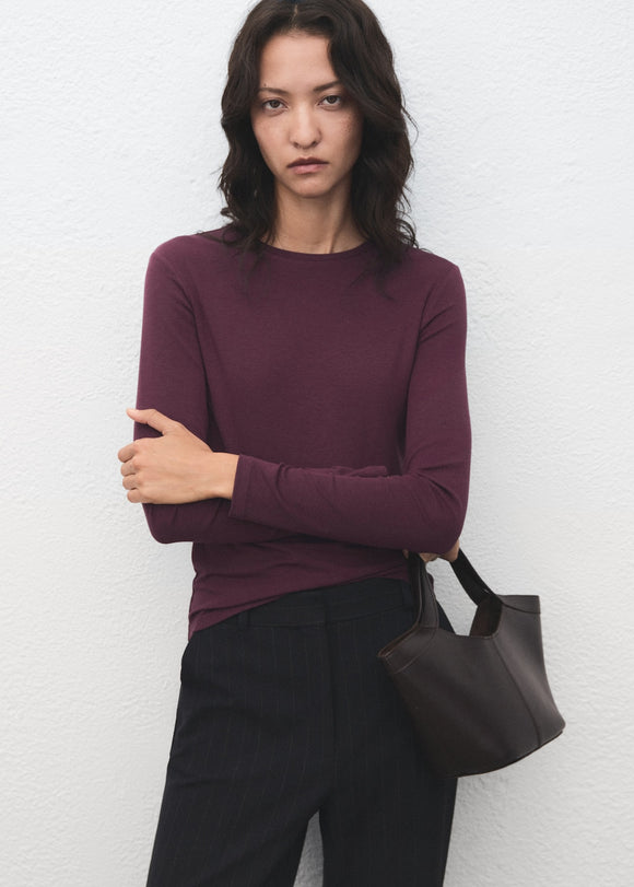 MANGO SECONDCA 17065813-78 MANGO WOMEN T-SHIRT LONG SLEEVE