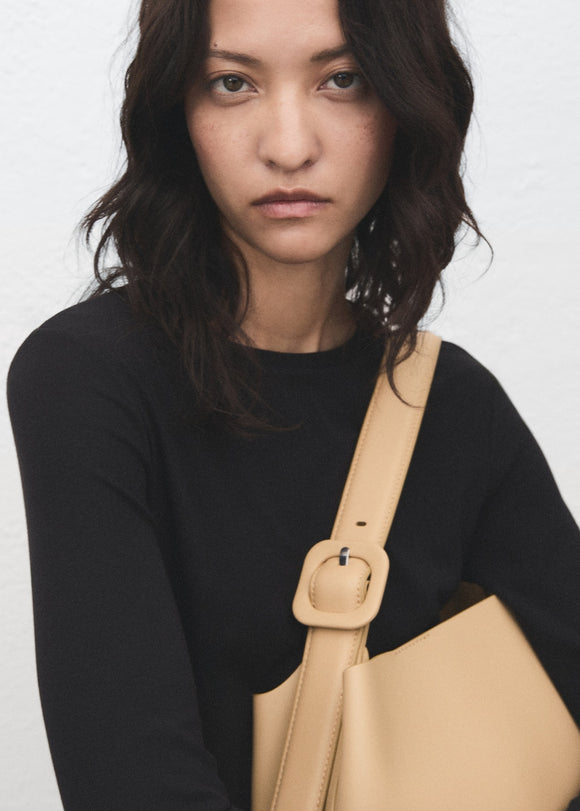 MANGO SECONDCA 17065813-99 MANGO WOMEN T-SHIRT LONG SLEEVE