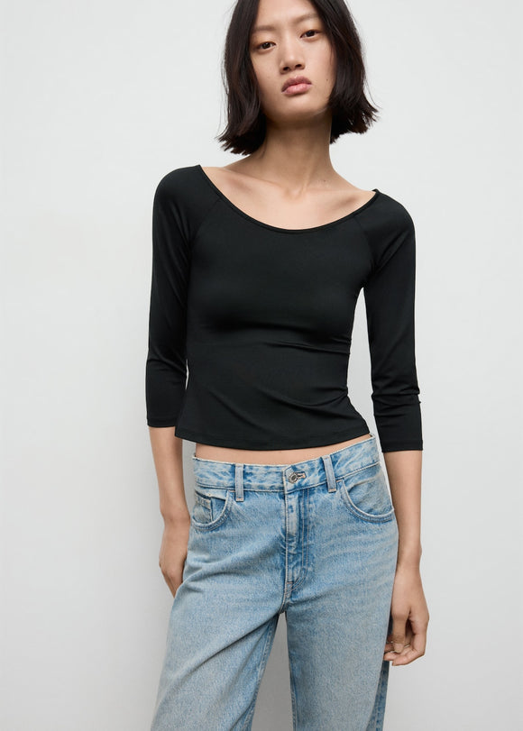 MANGO LLOPI 17065820-99 MANGO WOMEN T-SHIRT LONG SLEEVE