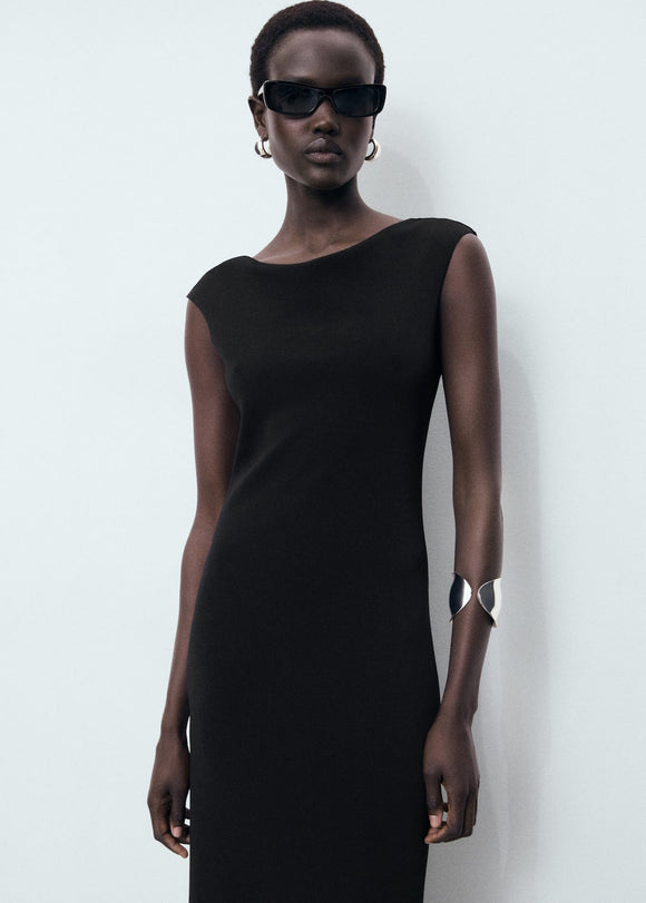 MANGO BACKLESS 17071235-99 MANGO WOMEN DRESS FULL LENGTH