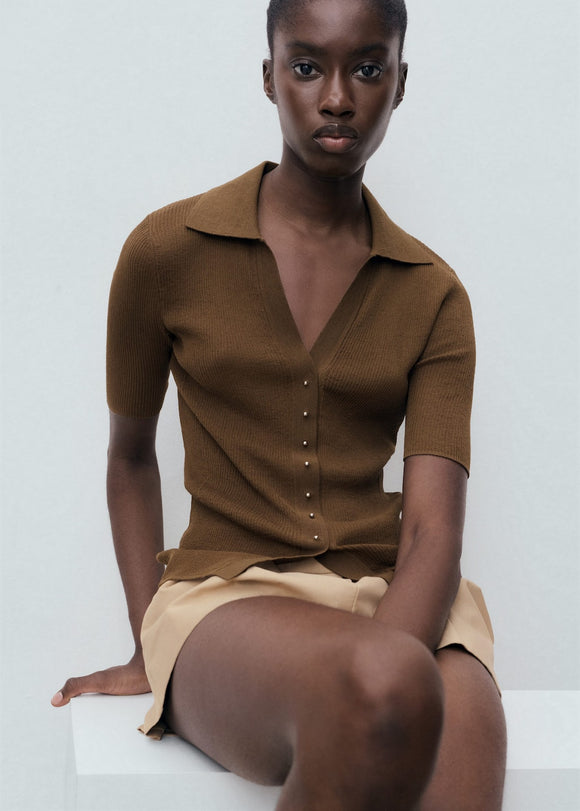 MANGO MOCHA 17074102-32 MANGO WOMEN SWEATER