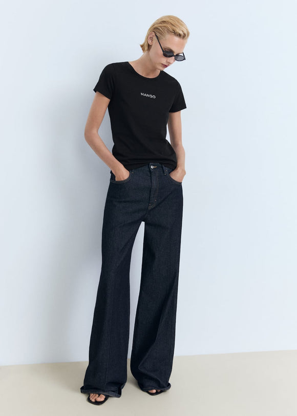 MANGO MANGOLOG-H 17081238-99 MANGO WOMEN T-SHIRT SHORT SLEEVE