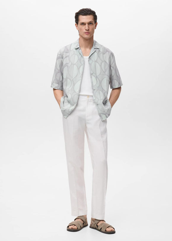 MANGO BEGURV 17081284-50 MANGO MAN SHIRT SHORT SLEEVE