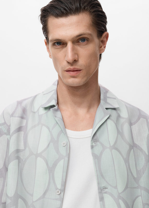 MANGO BEGURV 17081284-50 MANGO MAN SHIRT SHORT SLEEVE