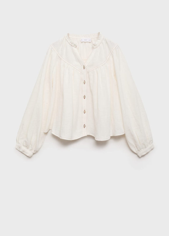 MANGO ALBA 17083282-05 MANGO KIDS GIRL SHIRT LONG SLEEVE