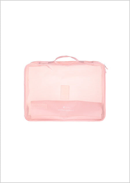 MINISO FOLDABLE TRAVEL ORGANIZER BAG 4 PACK (PINK) 2006882813101 TRAVEL STORAGE BAG