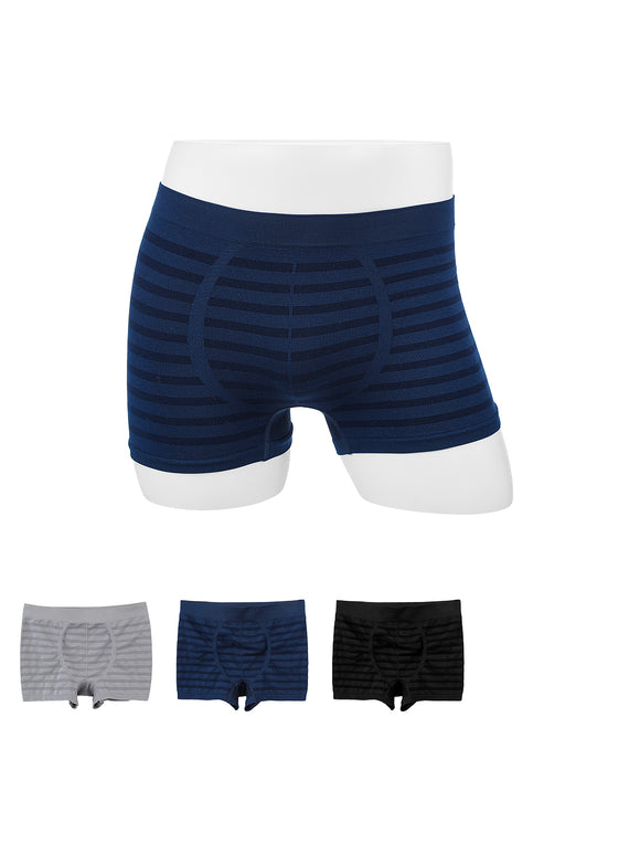 MINISO HIGH ELASTICITY STRIPED BOXERS FOR MEN (ASSORTED 3 PCS)(XL) 2010443711102 MEN'S BOXERS