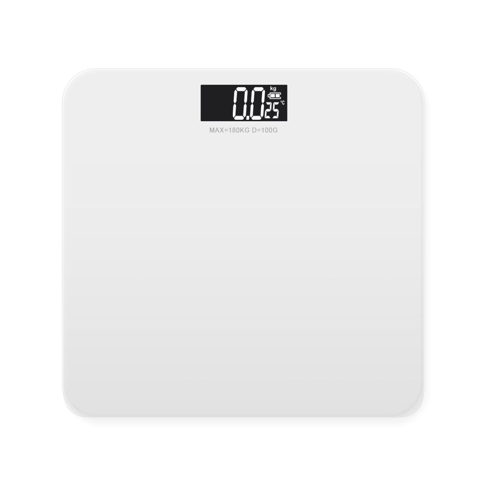 MINISO 28CM TEMPERED GLASS DIGITAL BODY WEIGHT SCALE WITH TEMPERATURE DISPLAY MODEL: SCTZC-220419 ( WHITE ) 2012848110108 ELECTRONICS & ELECTRICAL APPLIANCES