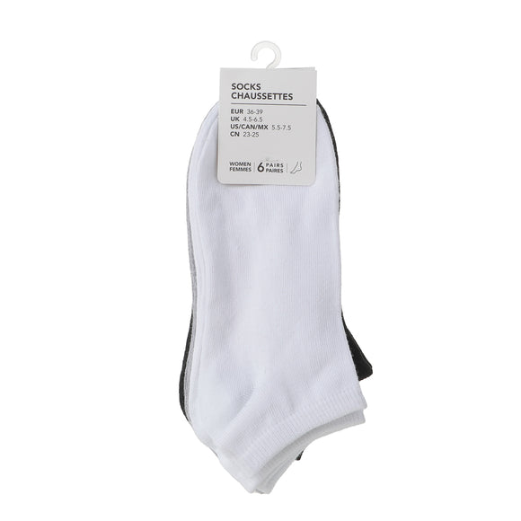 MINISO WOMEN'S CLASSIC LOW-CUT SOCKS (6 PAIRS) 2013101510109 WOMEN'S LOW-CUT SOCKS
