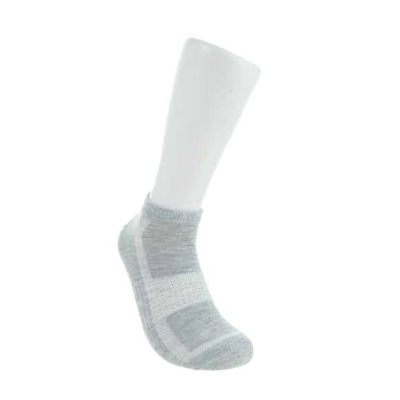 MINISO SOLID COLOR BREATHABLE MEN'S ATHLETIC SOCKS 3 PAIRS ( GRAY ) 2013174412102 MEN'S LOW-CUT SOCKS
