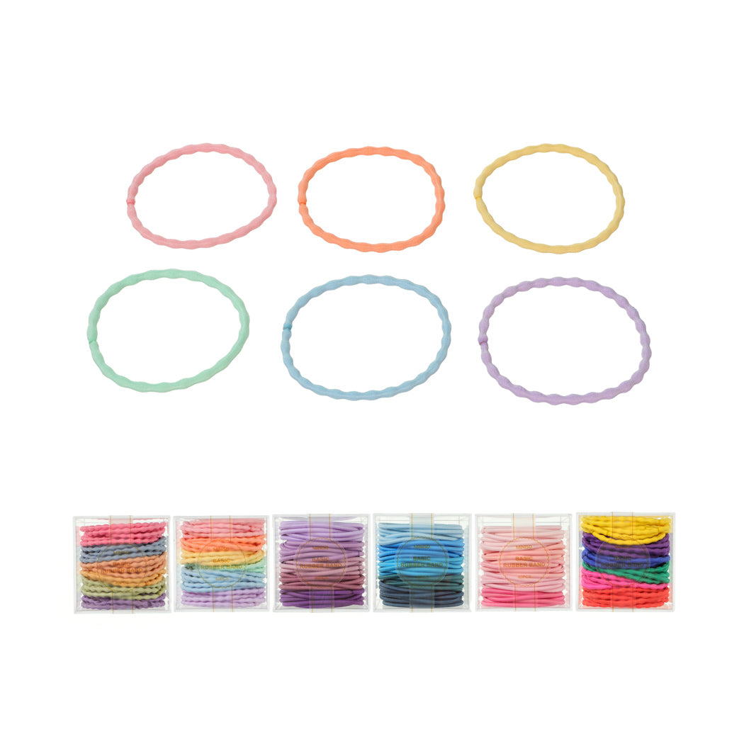 MINISO COLORFUL HAIR TIES WITH CONTAINER (40 PCS) 2013200610106 RUBBER BAND