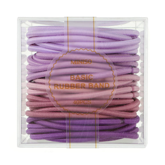 MINISO COLORFUL HAIR TIES WITH CONTAINER (40 PCS) 2013200610106 RUBBER BAND