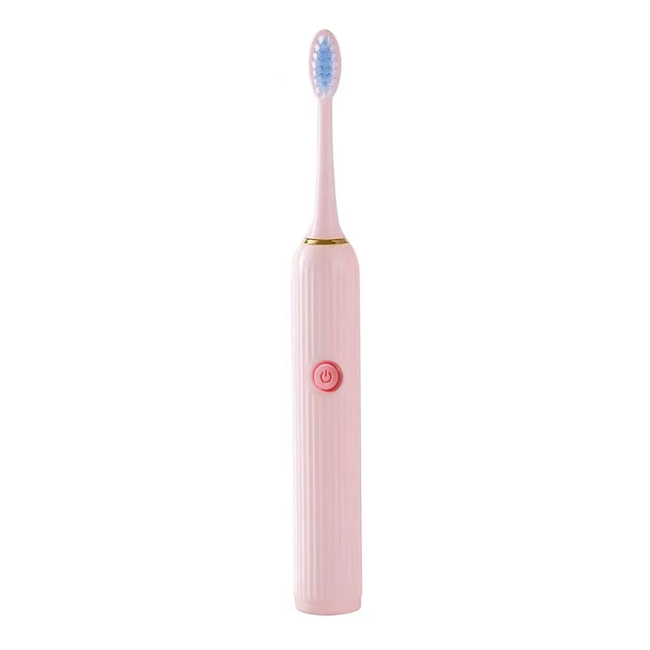 MINISO BATTERY POWERED ROMAN PILLAR DESIGN ELECTRIC TOOTHBRUSH WITH 3 HEADS  MODEL: BBKH06(PINK) 2013793613102 ELECTRIC BRUSH