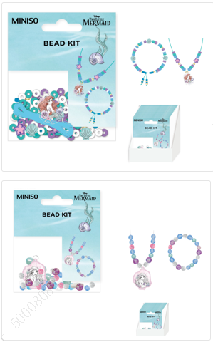 MINISO DISNEY THE LITTLE MERMAID COLLECTION NECKLACE KIT ( 2 ASSORTED MODELS ) 2013898110100 TOY SERIES