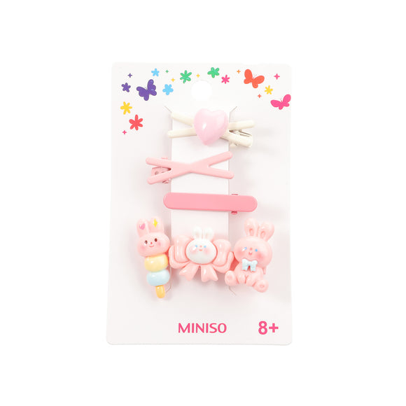 MINISO FUN SERIES CARTOON GIRL HAIR CLIP (4 PCS) 2014736510106 HAIR CLIPPERS