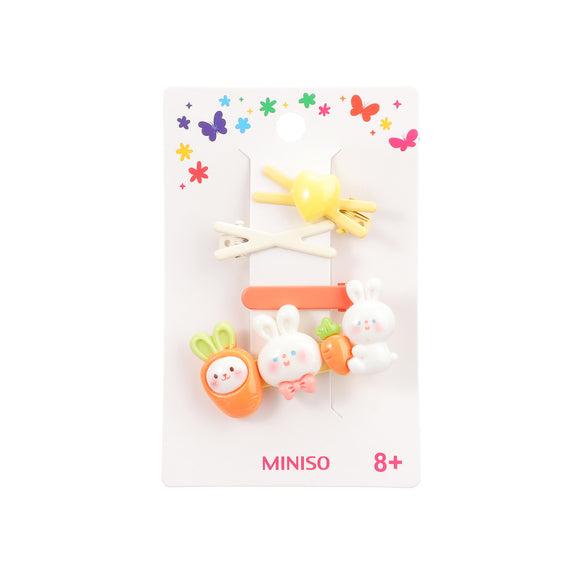 MINISO FUN SERIES CARTOON GIRL HAIR CLIP (4 PCS) 2014736510106 HAIR CLIPPERS