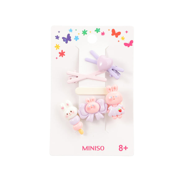 MINISO FUN SERIES CARTOON GIRL HAIR CLIP (4 PCS) 2014736510106 HAIR CLIPPERS