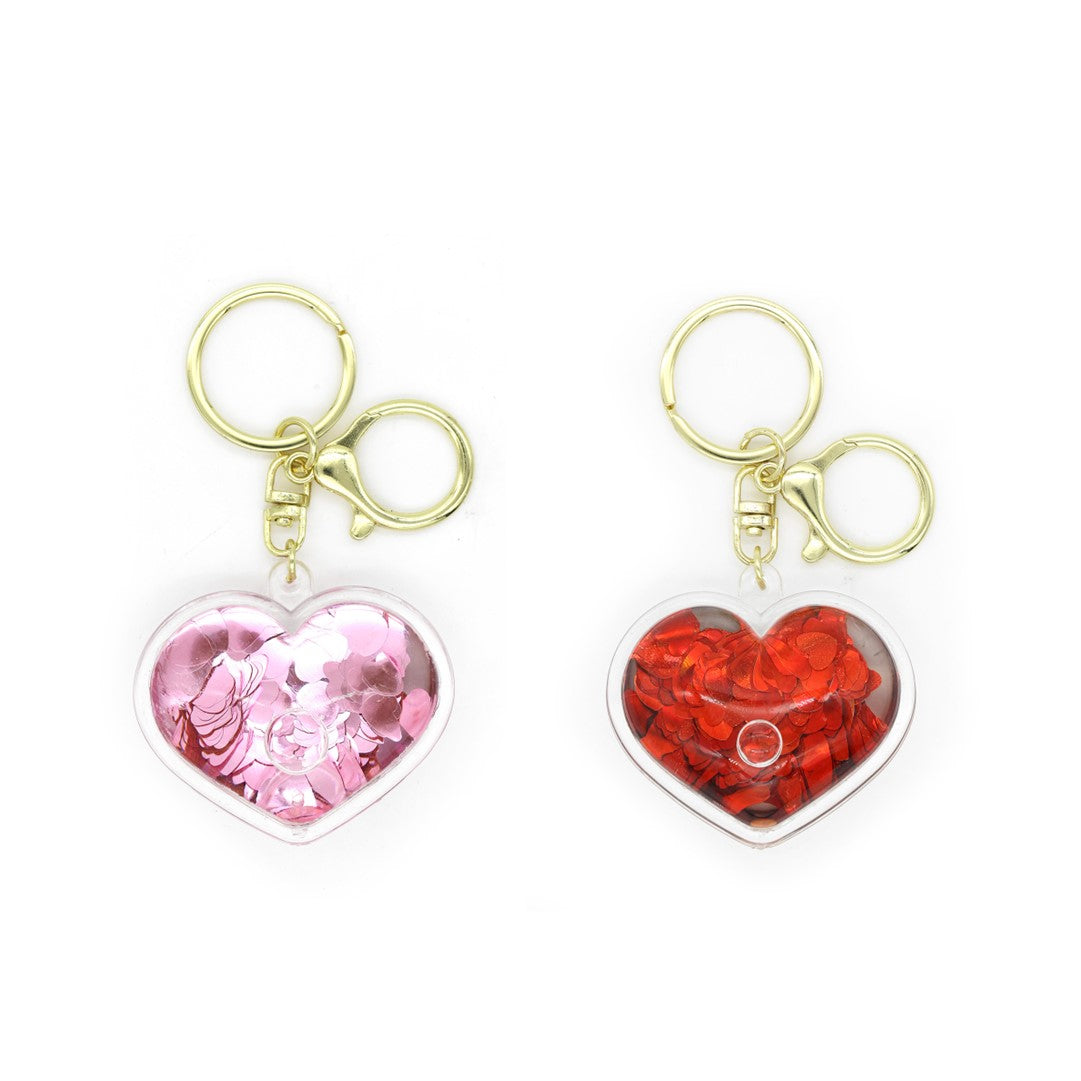 MINISO PINK ROMANCE SERIES HEART KEYCHAIN ( 2 ASSORTED MODELS ) 2015283610103 STATIONERY & GIFT