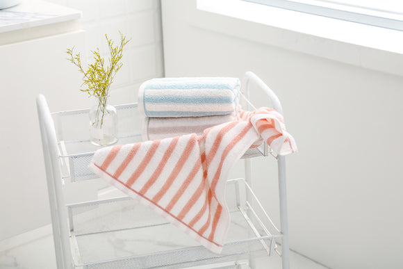 MINISO STRIPED PURE COTTON TOWEL ( BLUE ) 2015298011100 TEXTILE