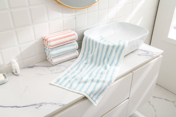MINISO STRIPED PURE COTTON TOWEL ( BLUE ) 2015298011100 TEXTILE