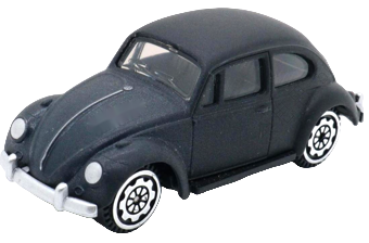 MINISO 3IN. ALLOY CAR MODEL (GENUINE LICENSE - VOLKSWAGEN BEETLE - BLACK) 2016272010102 INERTIA TOYS