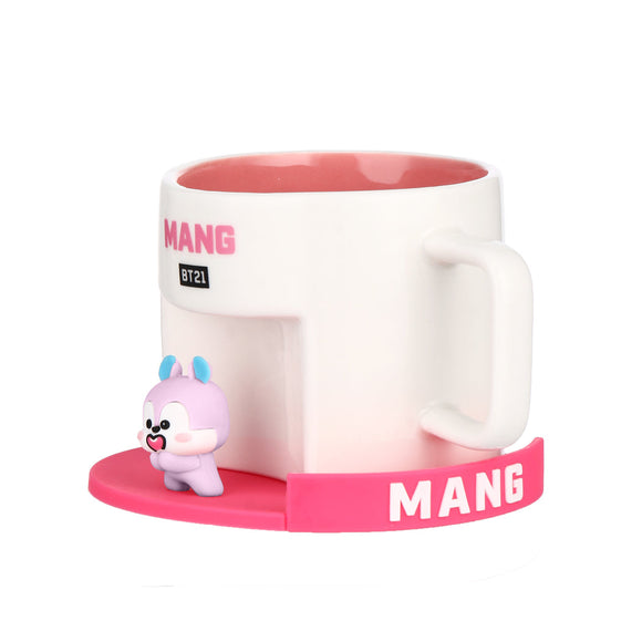 MINISO BT21 COLLECTION CARTOON CERAMIC CUP WITH COASTER ( 450ML ) ( MANG ) 2016371115104 CERAMIC MUG