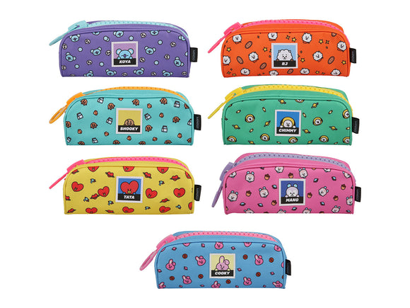 MINISO BT21 COLLECTION BIG ZIPPER STATIONERY CASE (7 ASSORTED MODELS) 2016512010107 STATIONERY ORGANIZER